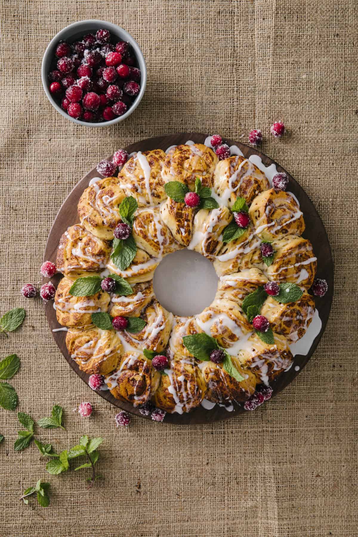 Cinnamon Roll Wreath by The BakerMama