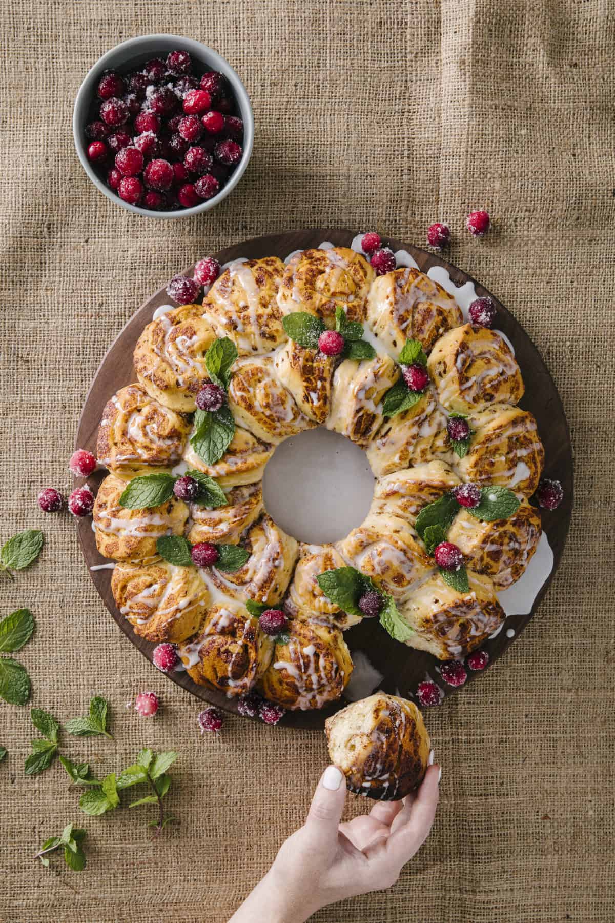 Cinnamon Roll Wreath by The BakerMama