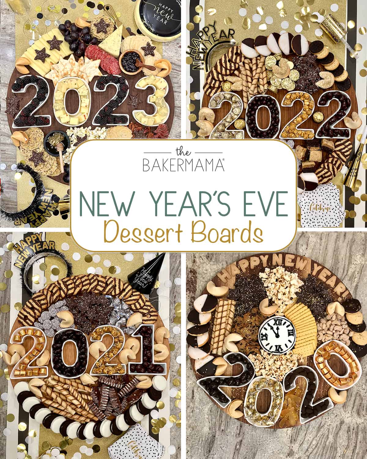New Years Eve Dessert Boards by The BakerMama