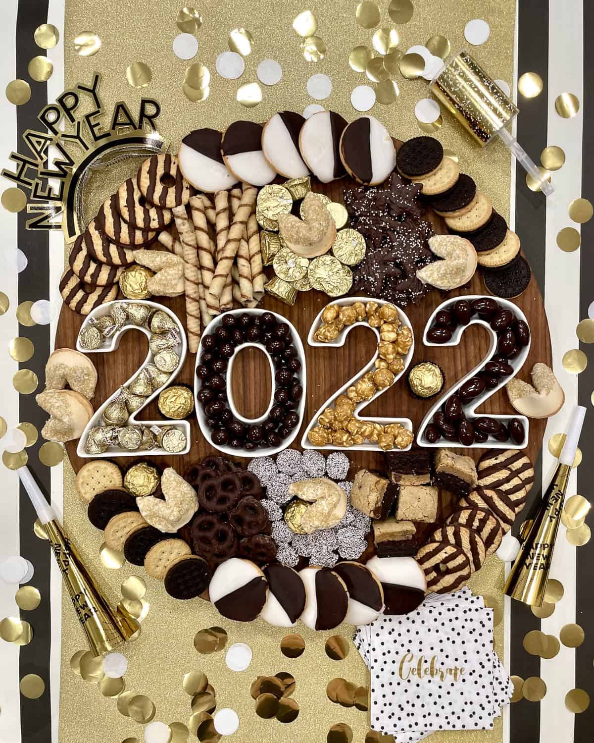 New Year's Eve Dessert Board by The BakerMama