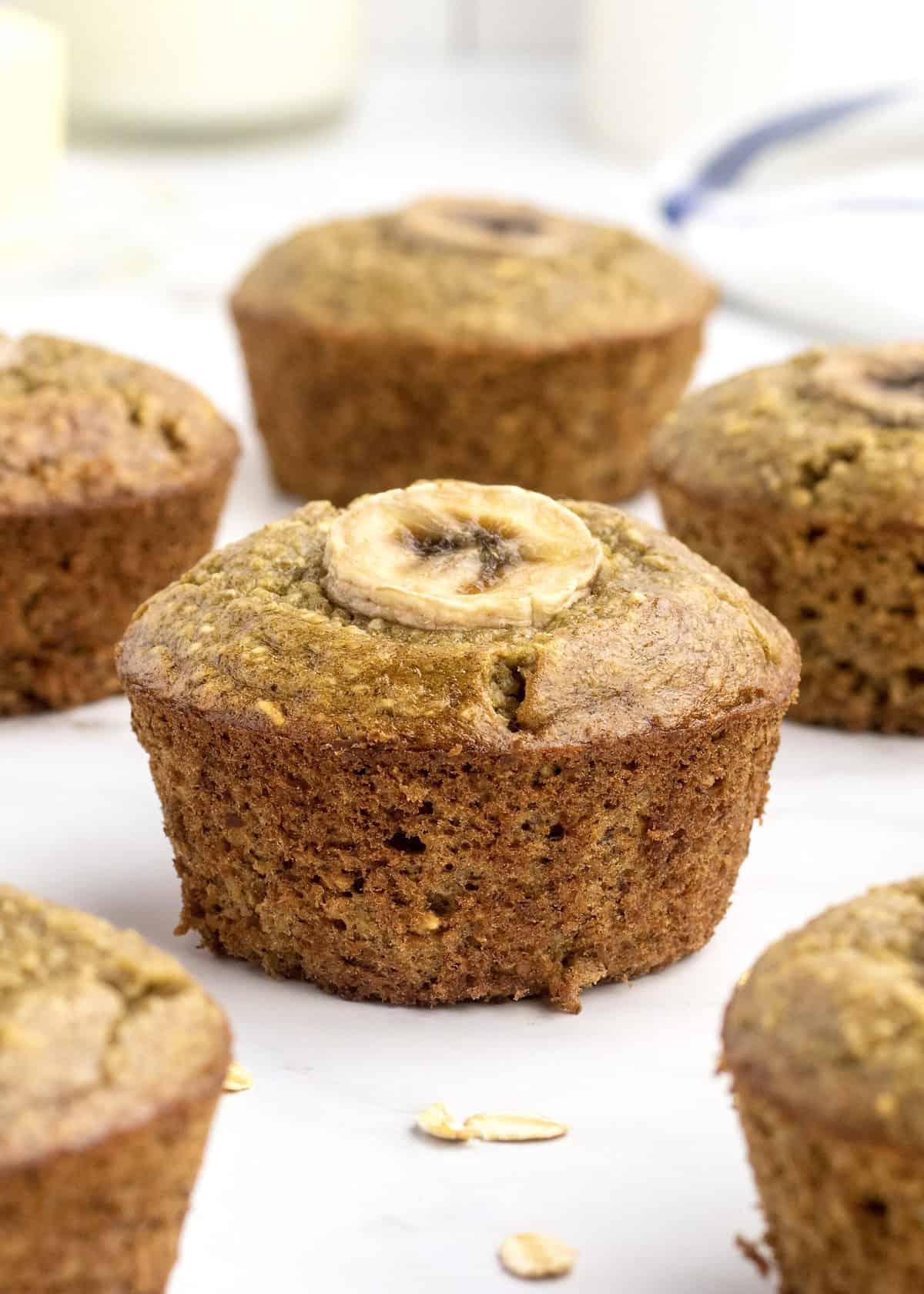 Flourless Banana Muffins by The BakerMama