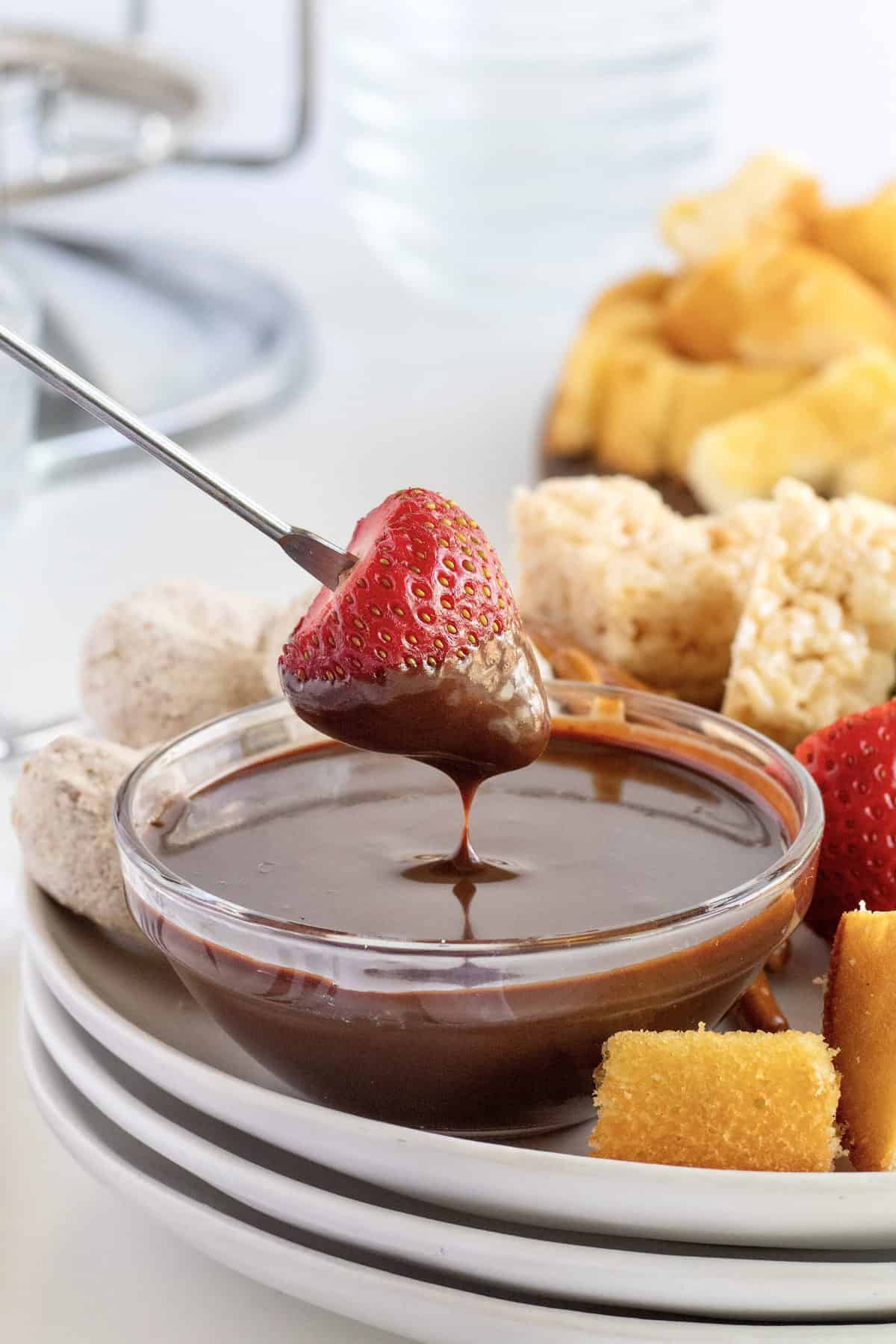 Easy Chocolate Fondue by The BakerMama