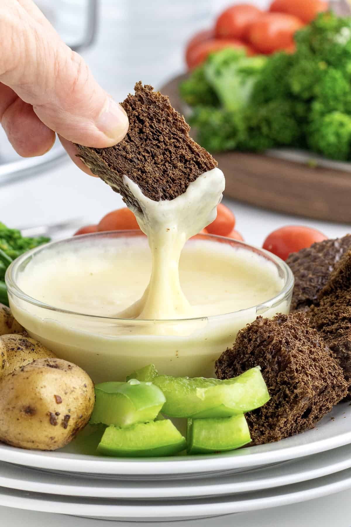 Cheese Fondue by The BakerMama