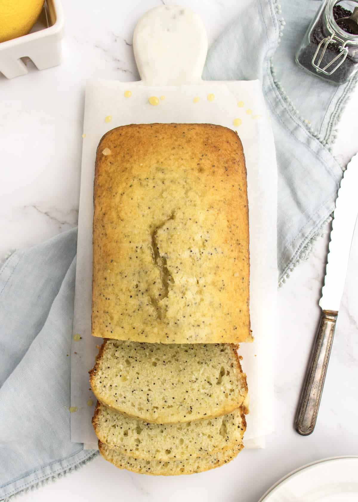 Lemon Poppy Seed Bread by The BakerMama