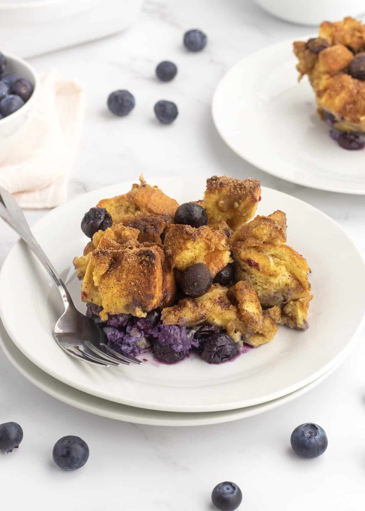 Blueberry French Toast Casserole by The BakerMama