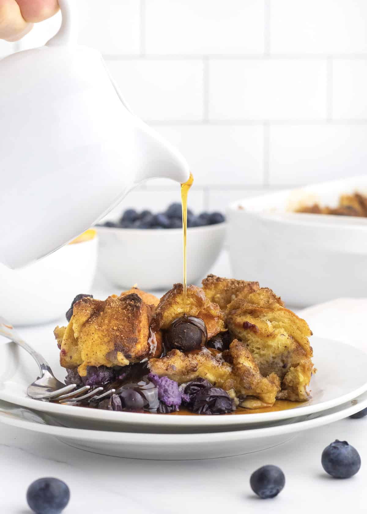 Blueberry French Toast Casserole by The BakerMama