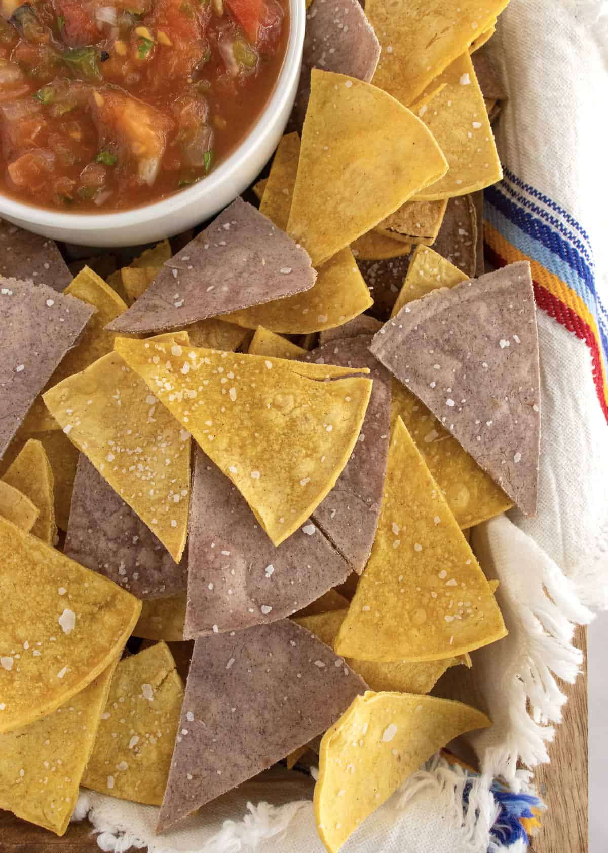 Baked Corn Tortilla Chips by The BakerMama