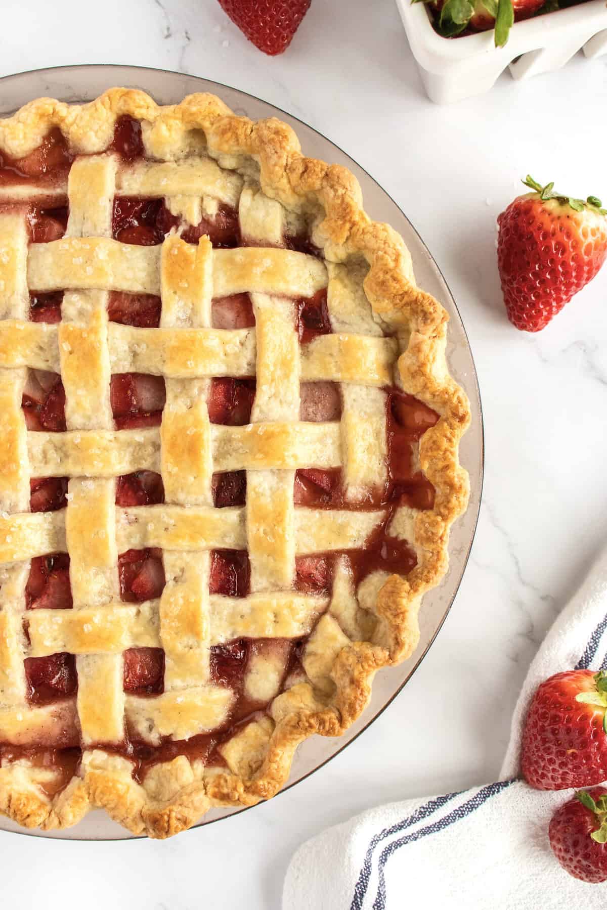 Fresh Strawberry Pie by The BakerMama