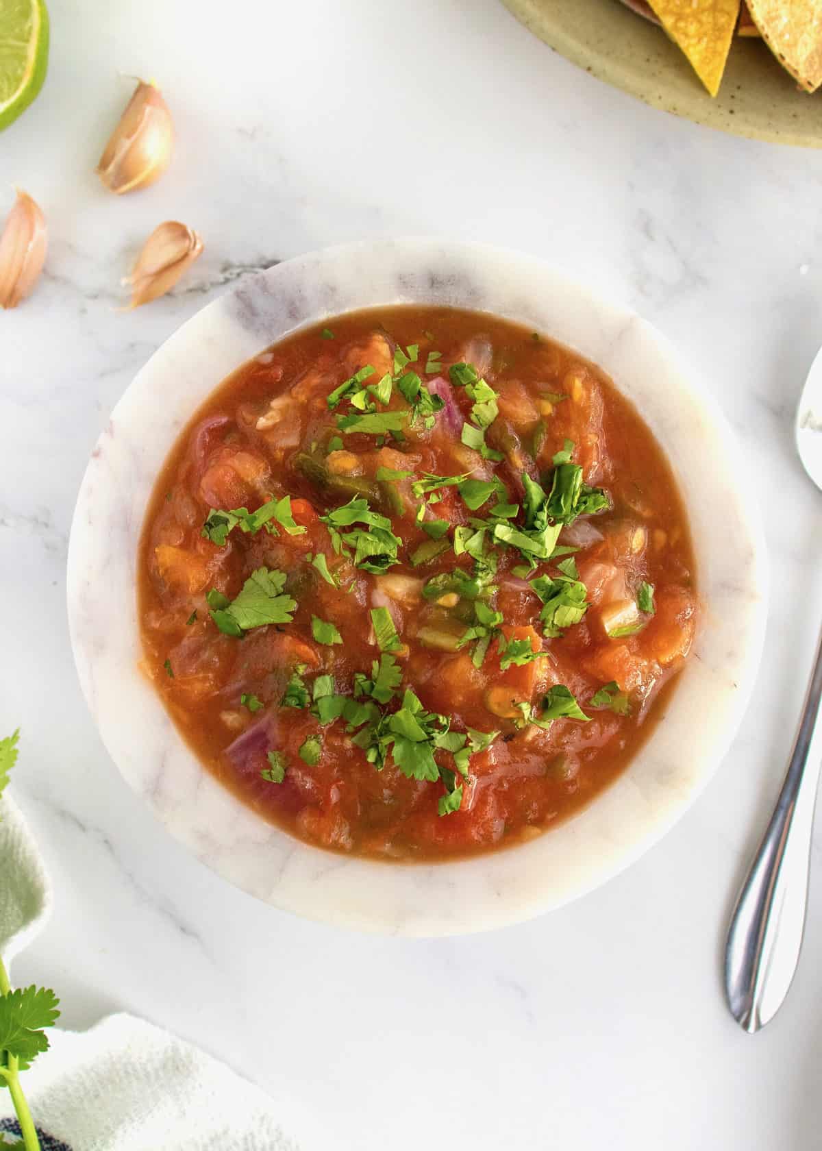 Roasted Tomato Salsa by The BakerMama