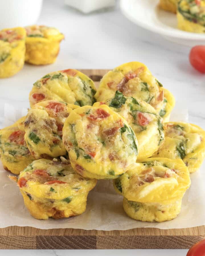 Bacon Spinach and Tomato Egg Bites by The BakerMama
