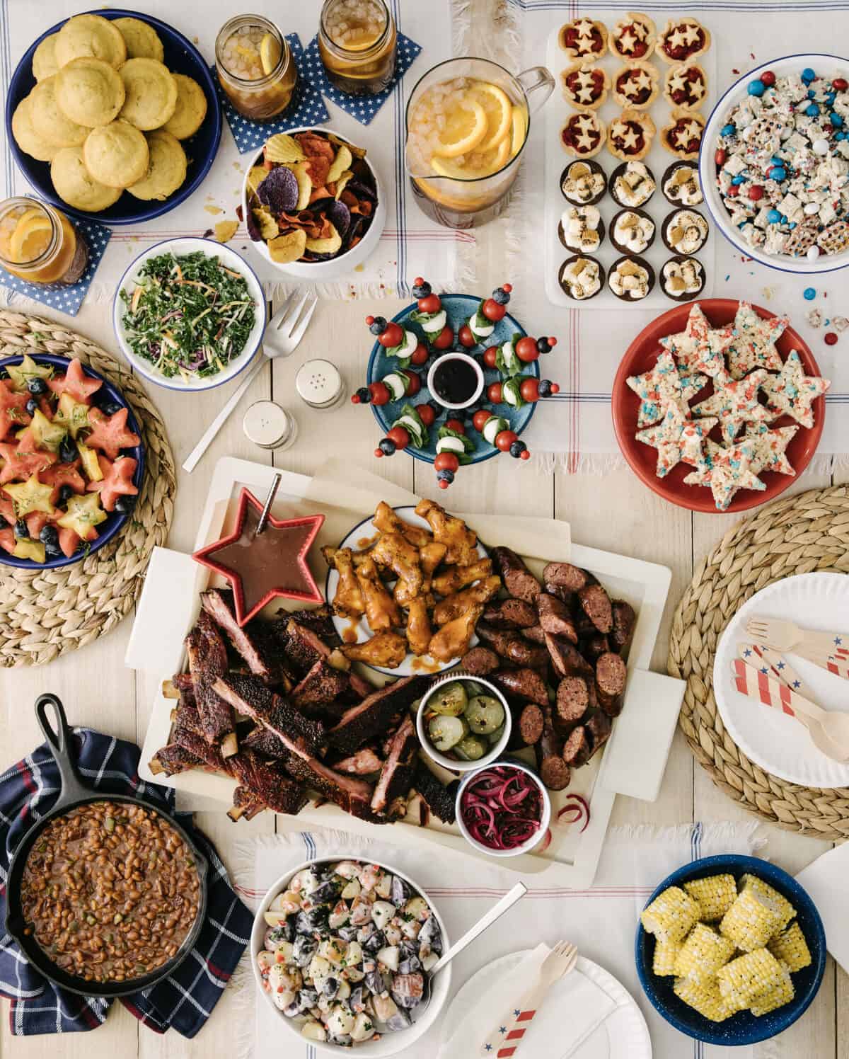 Patriotic Picnic Spread by The BakerMama