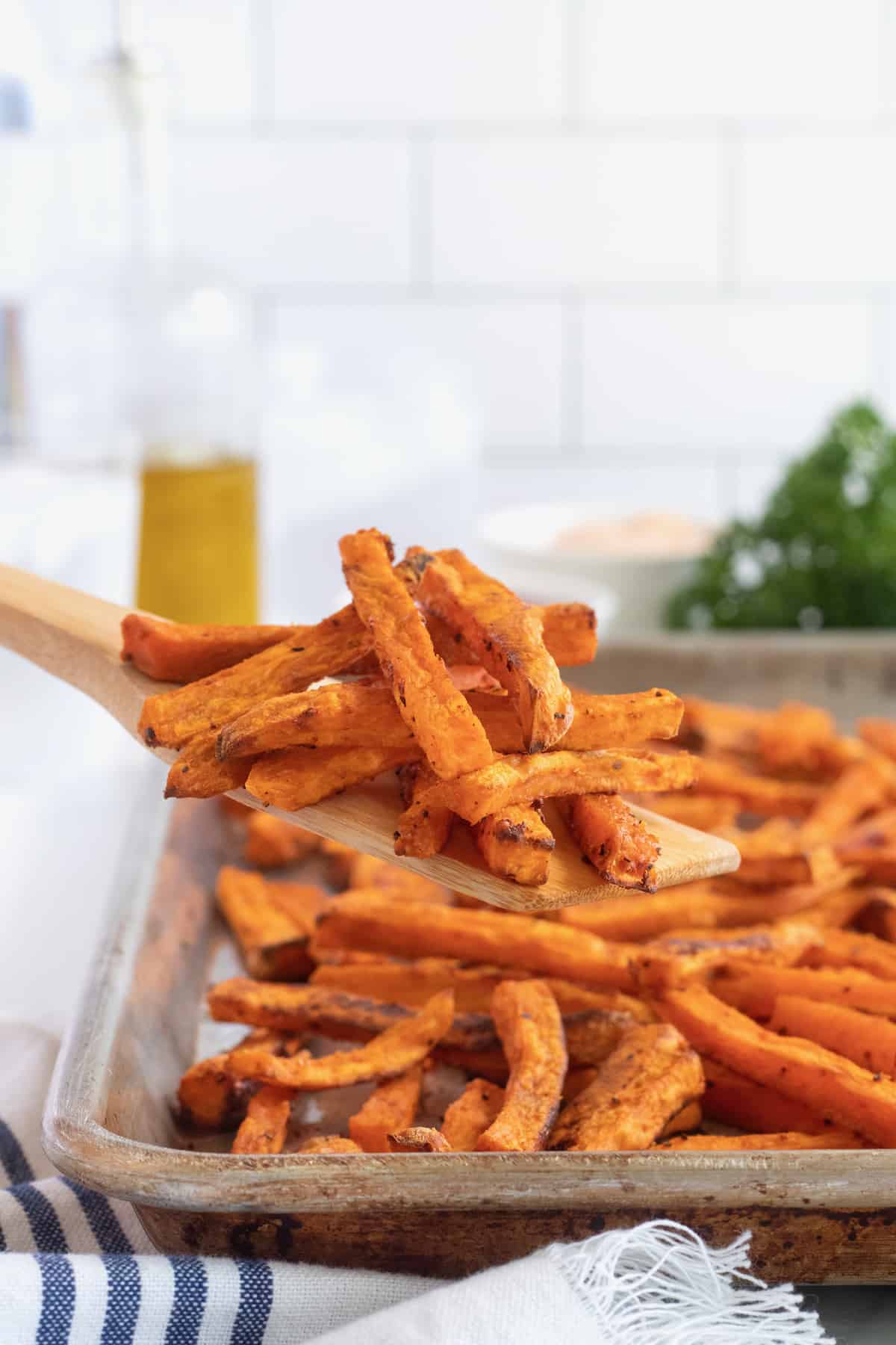 Baked Sweet Potato Fries by The BakerMama