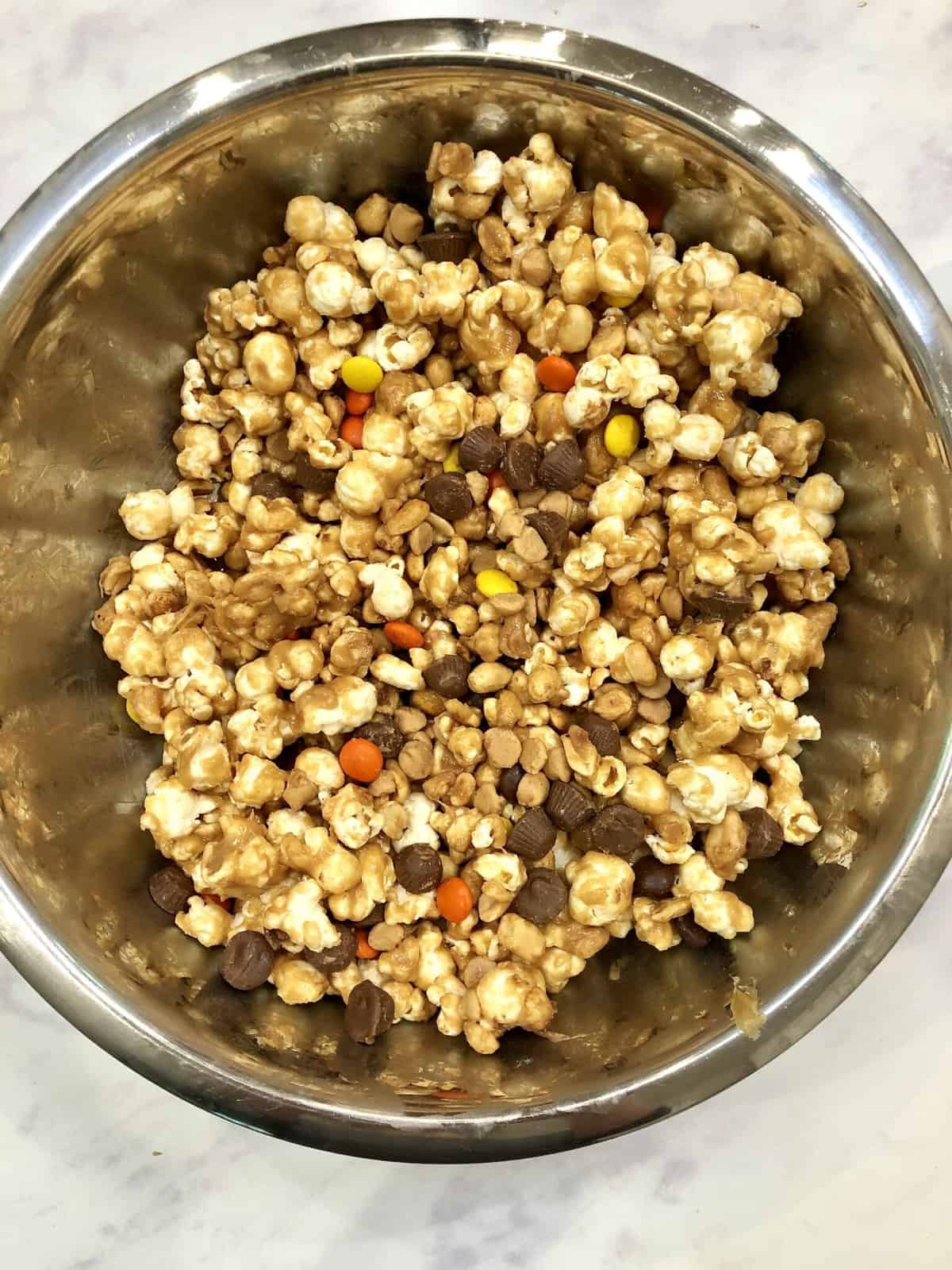 NoBake Peanut Butter Popcorn Balls The BakerMama