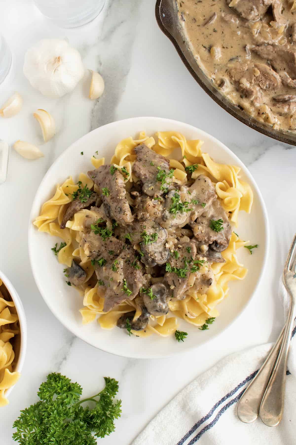 Easy Beef Stroganoff - The BakerMama