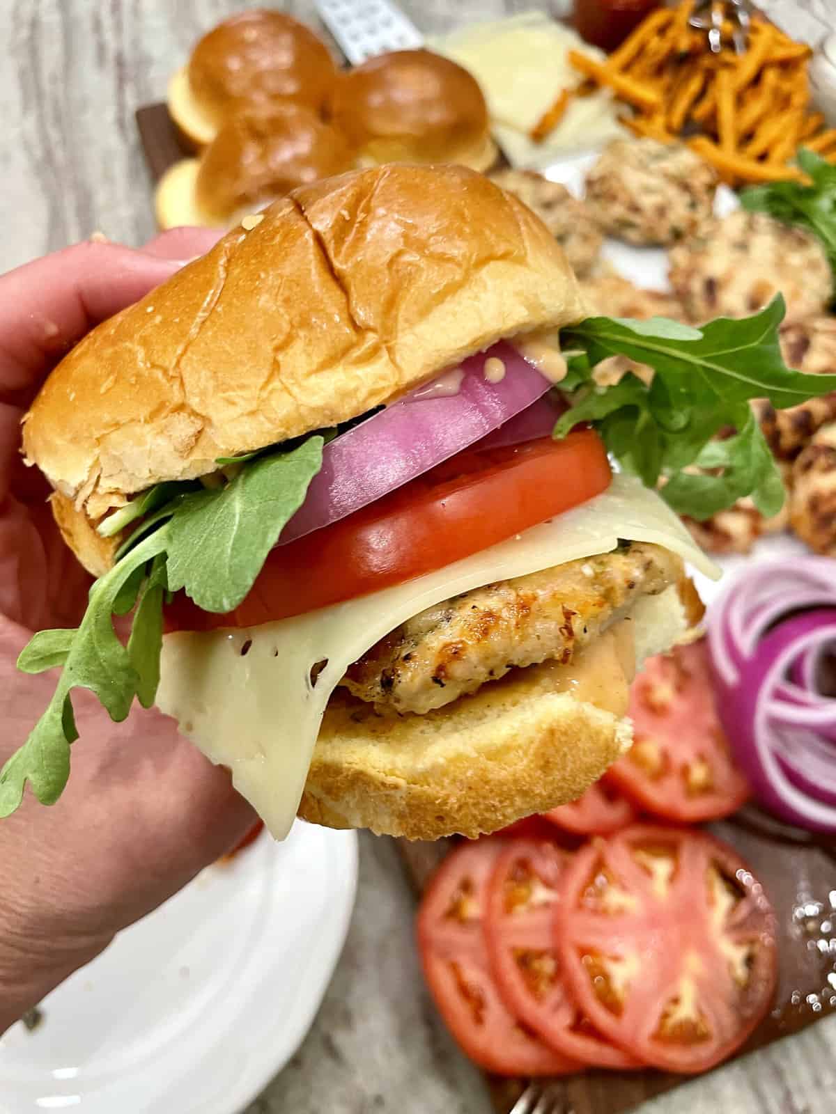 Turkey Burger Board by The BakerMama