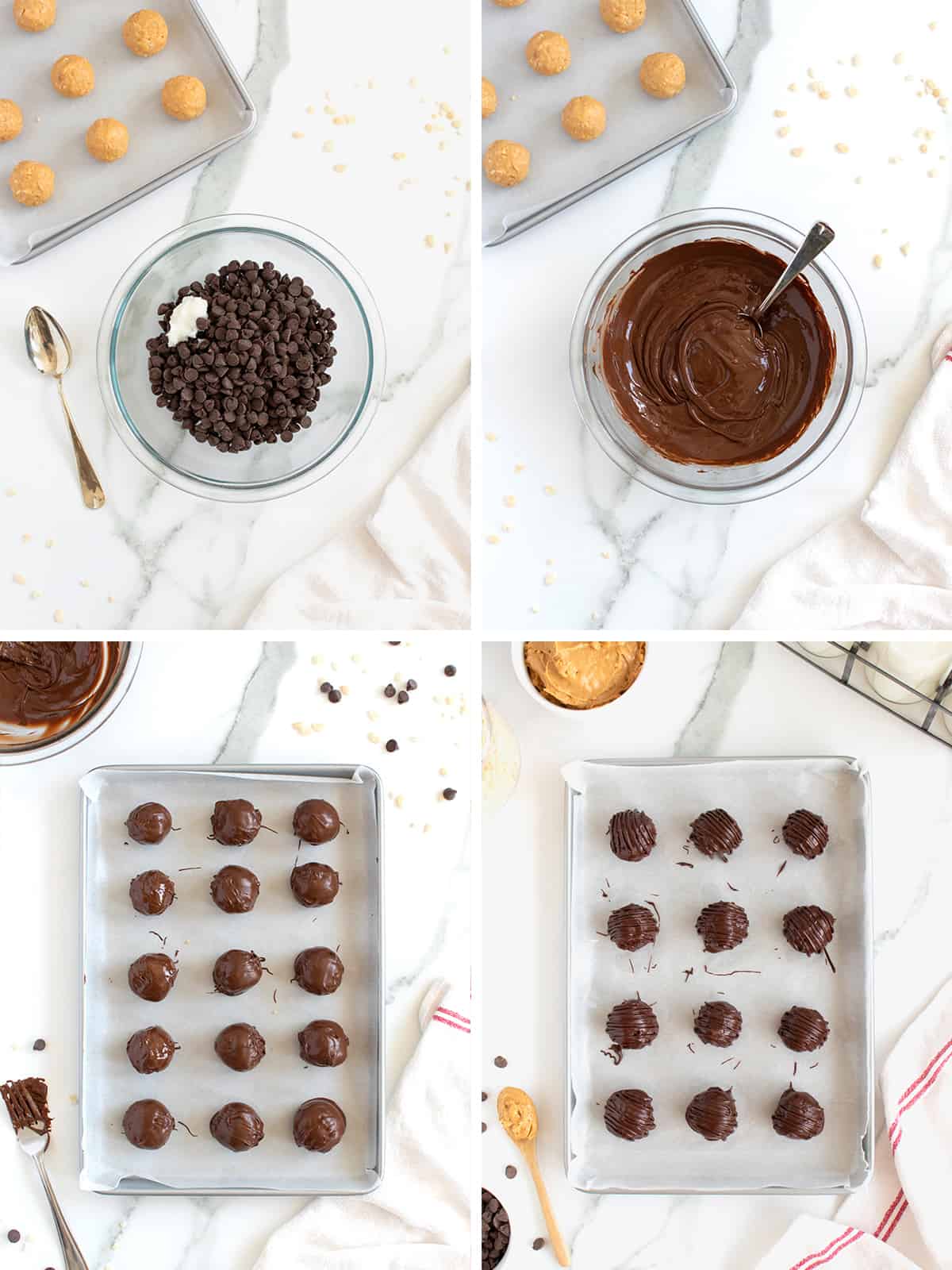 Chocolate Peanut Butter Balls by The BakerMama