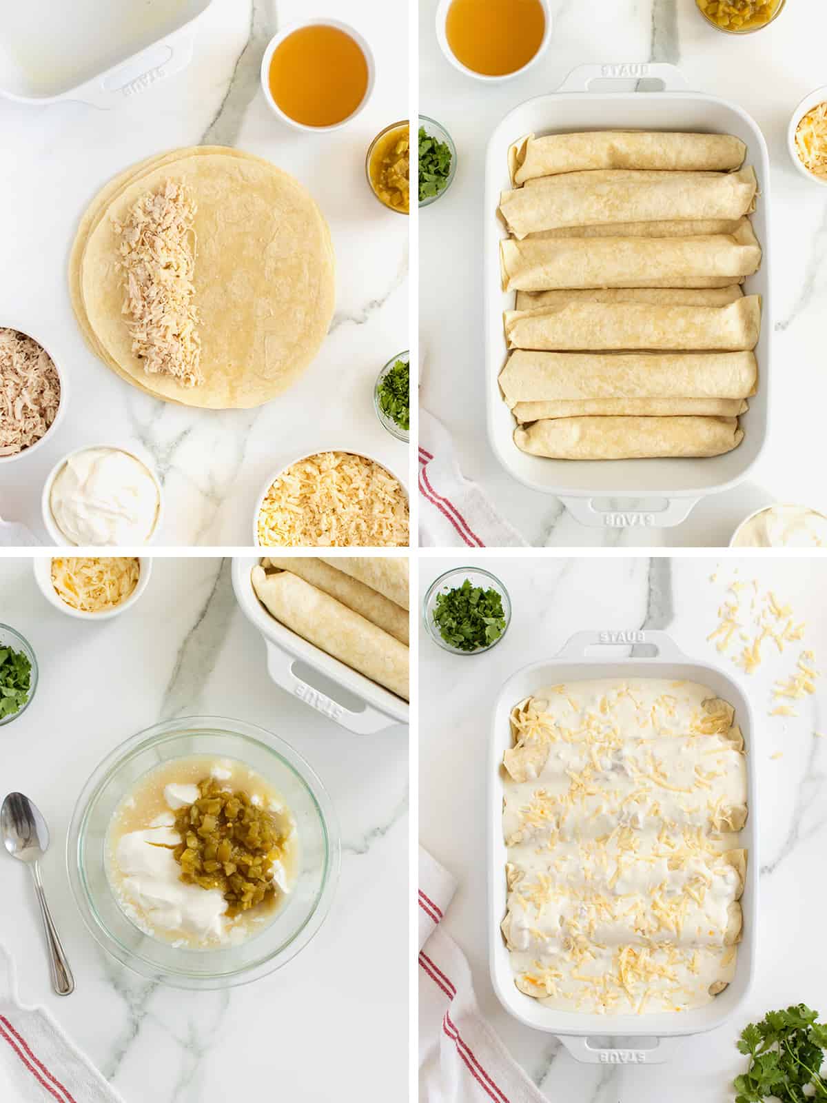 Sour Cream Chicken Enchiladas by The BakerMama