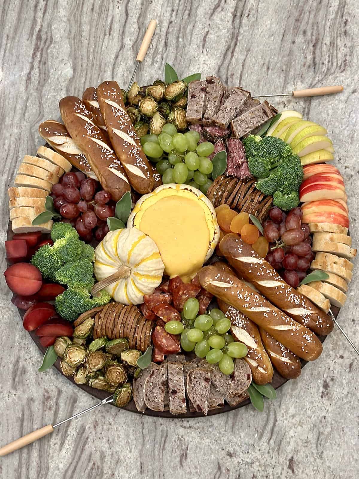 Fall Fondue Board by The BakerMama