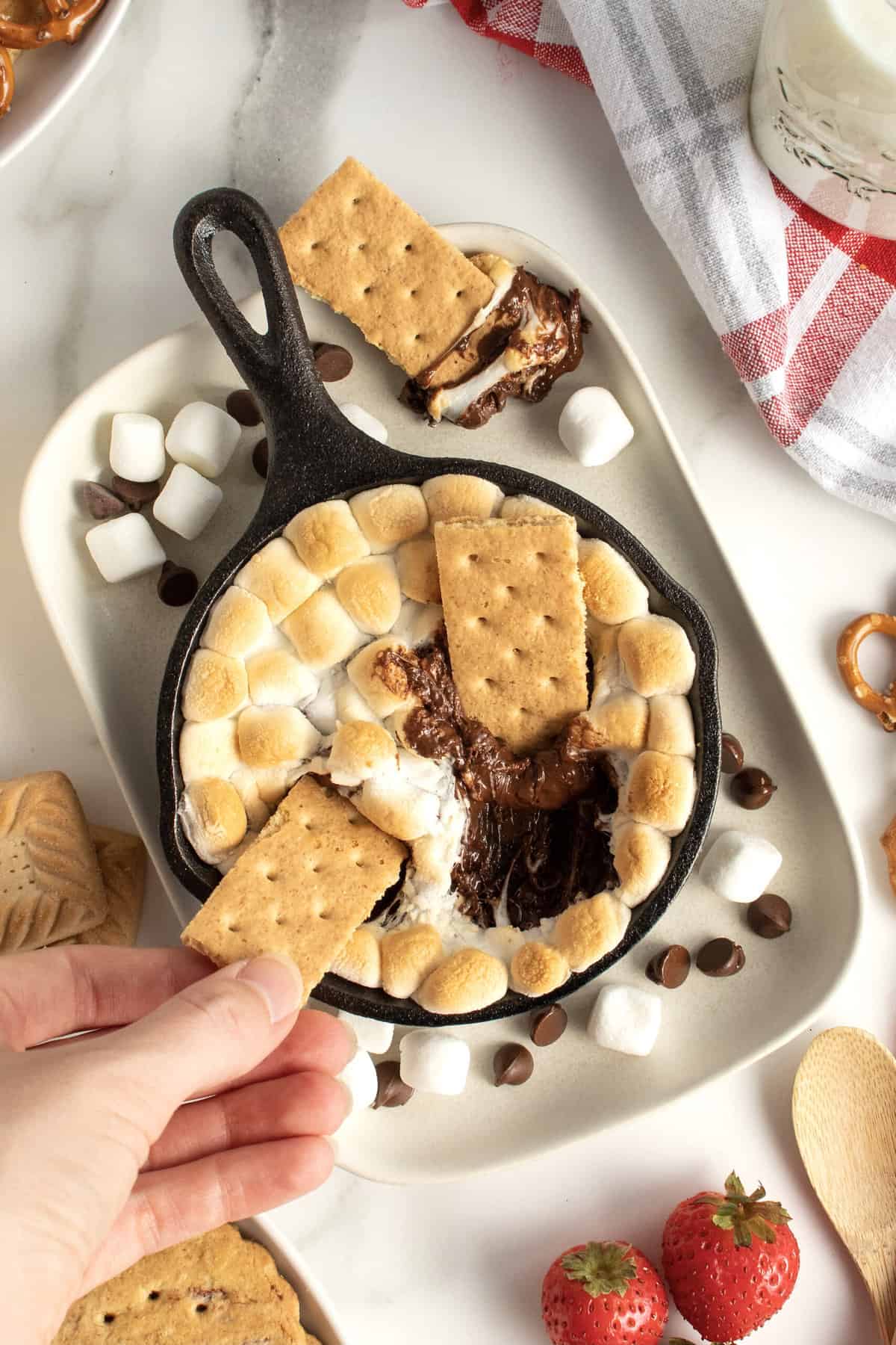 S'mores Skillet Dip by The BakerMama