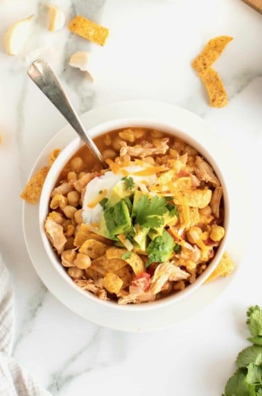 Easy Chicken Chili by The BakerMama