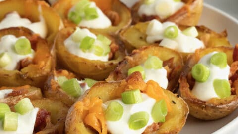 Mini Potato Skins by The BakerMama