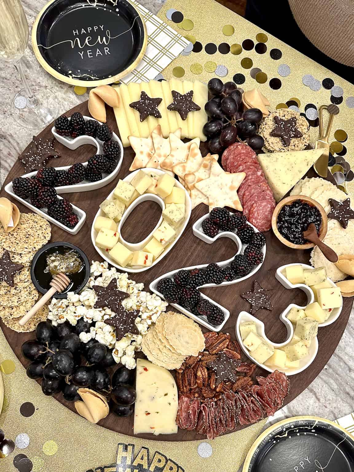 New Year's Eve Cheese Board The BakerMama