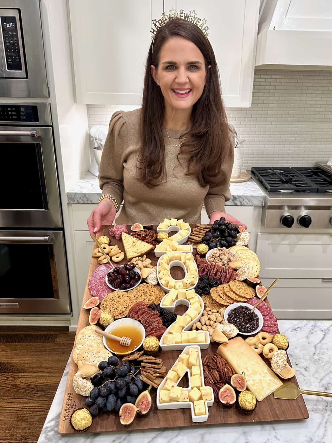 New Year's Eve Cheese Board The BakerMama