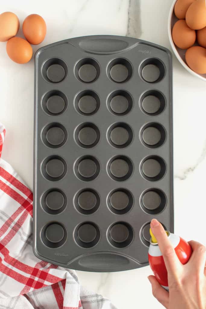 How to Cook Runny Eggs in a Mini Muffin Pan - The BakerMama