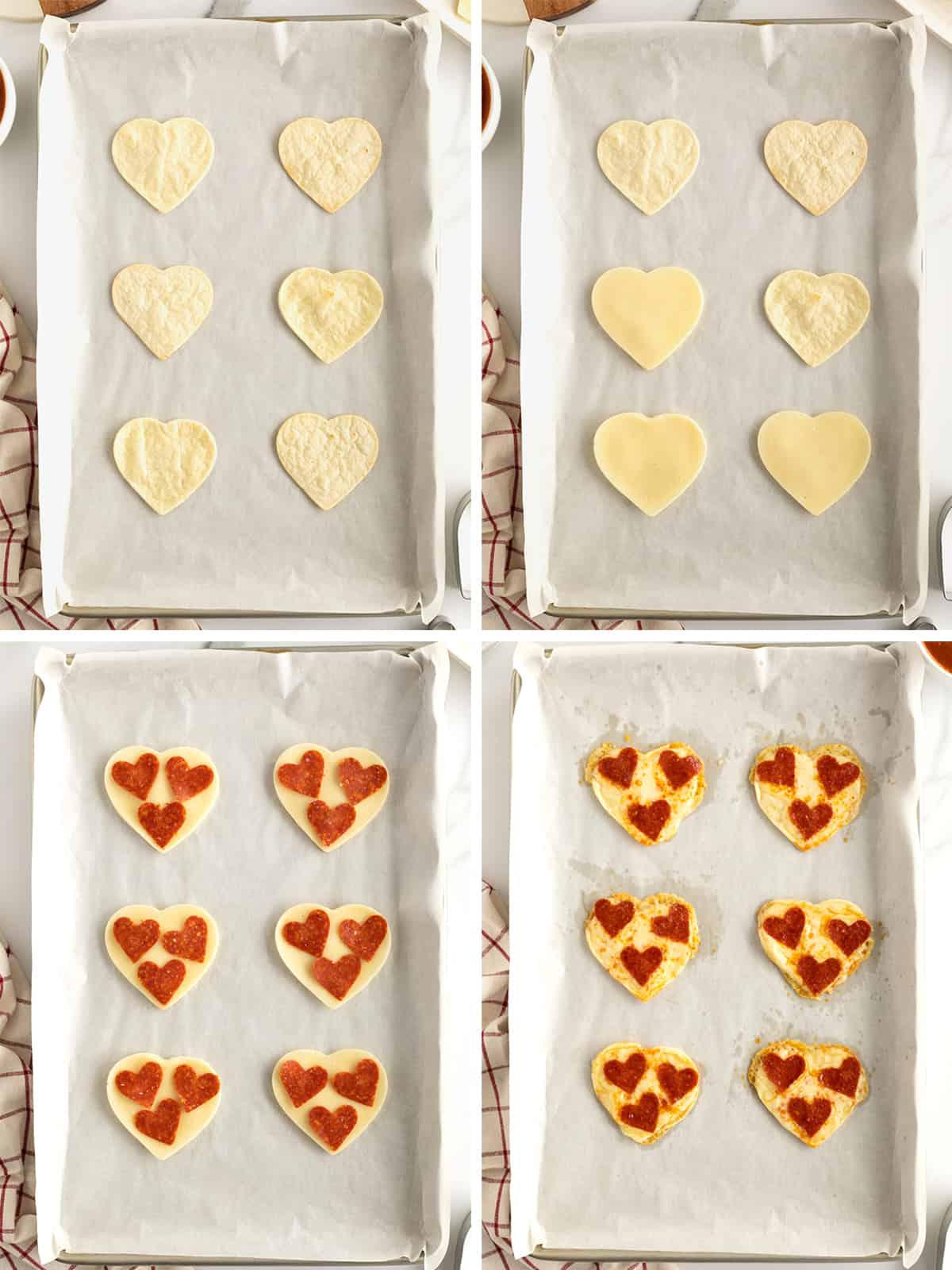 Heart Shaped Tortilla Pizzas by The BakerMama