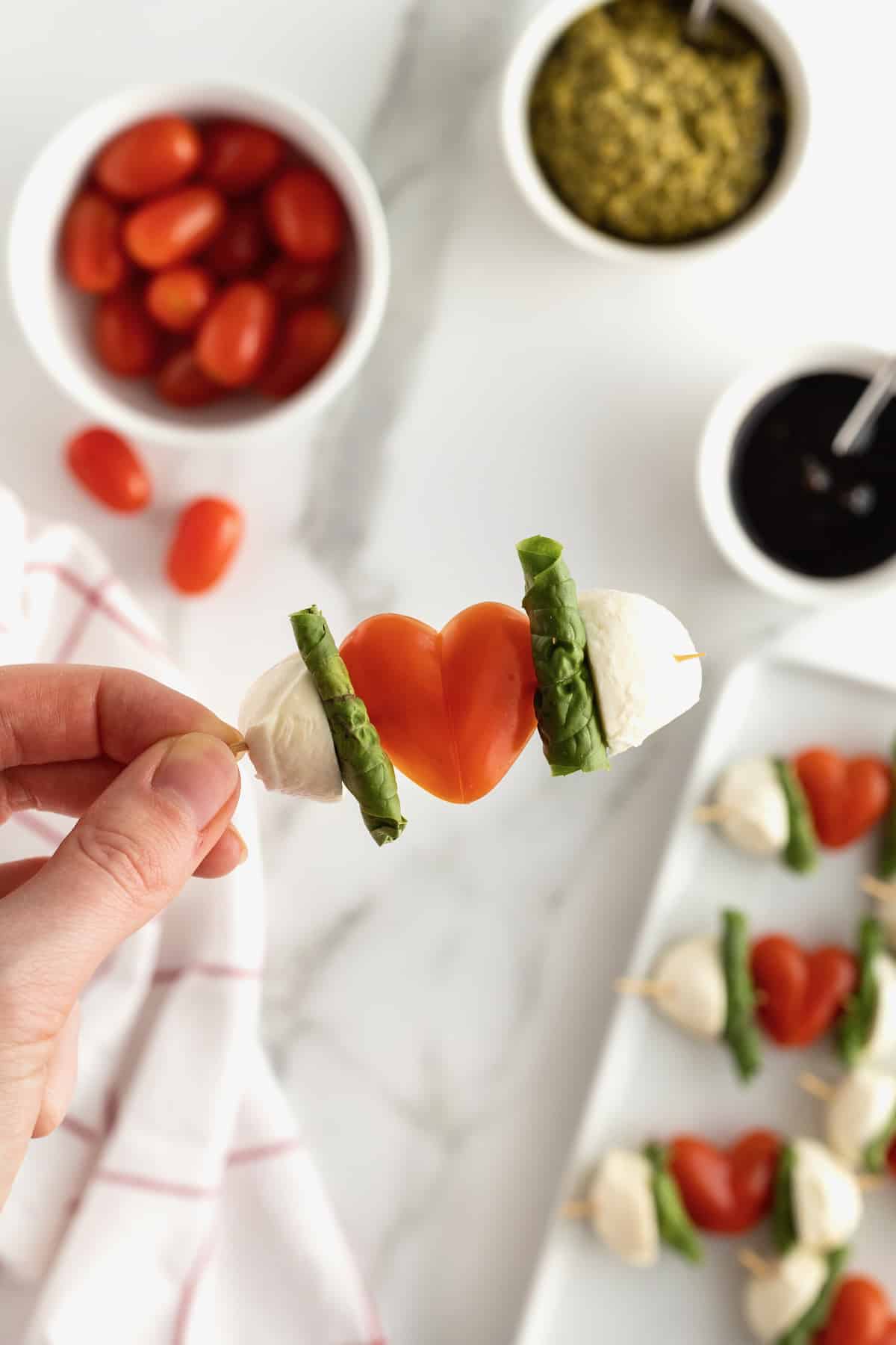 Cupid's Caprese Kabobs by The BakerMama