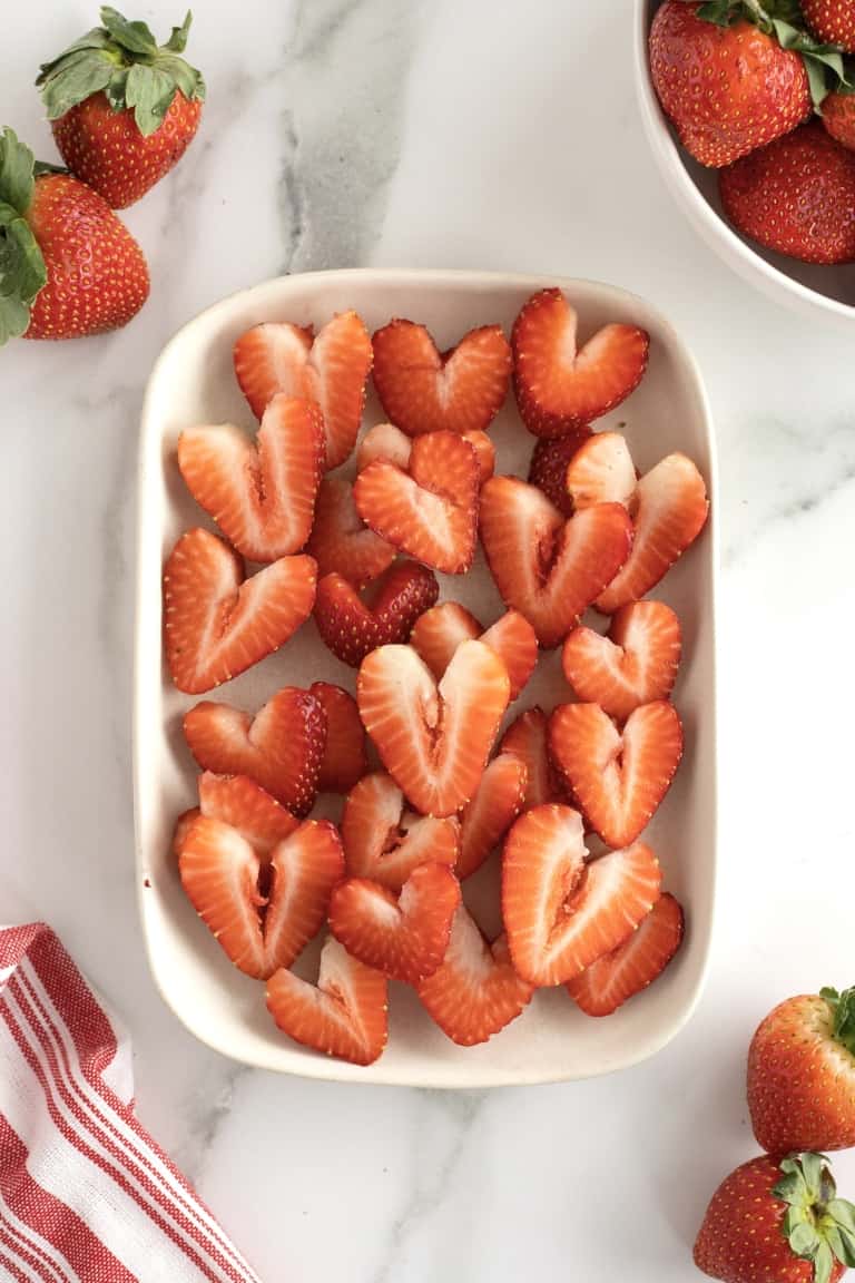 How to Make Heart Shaped Strawberries - The BakerMama