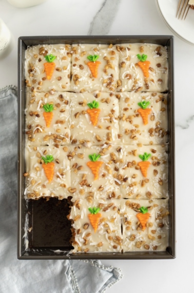 Carrot Sheet Cake by The BakerMama