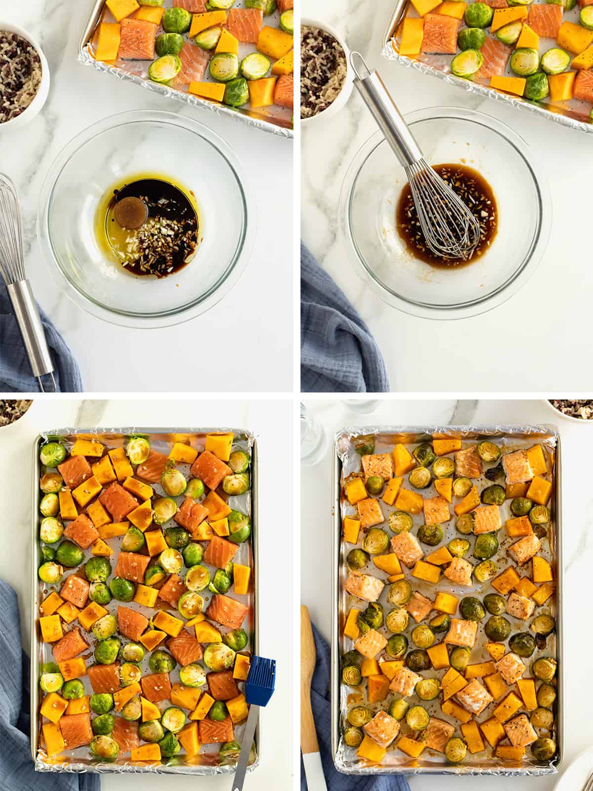 Sheet Pan Salmon Bites with Roasted Vegetables by The BakerMama