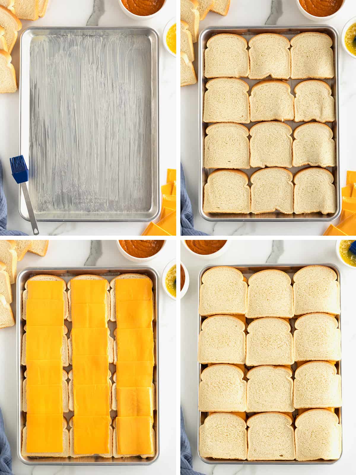 Sheet Pan Grilled Cheese Sandwiches - The BakerMama