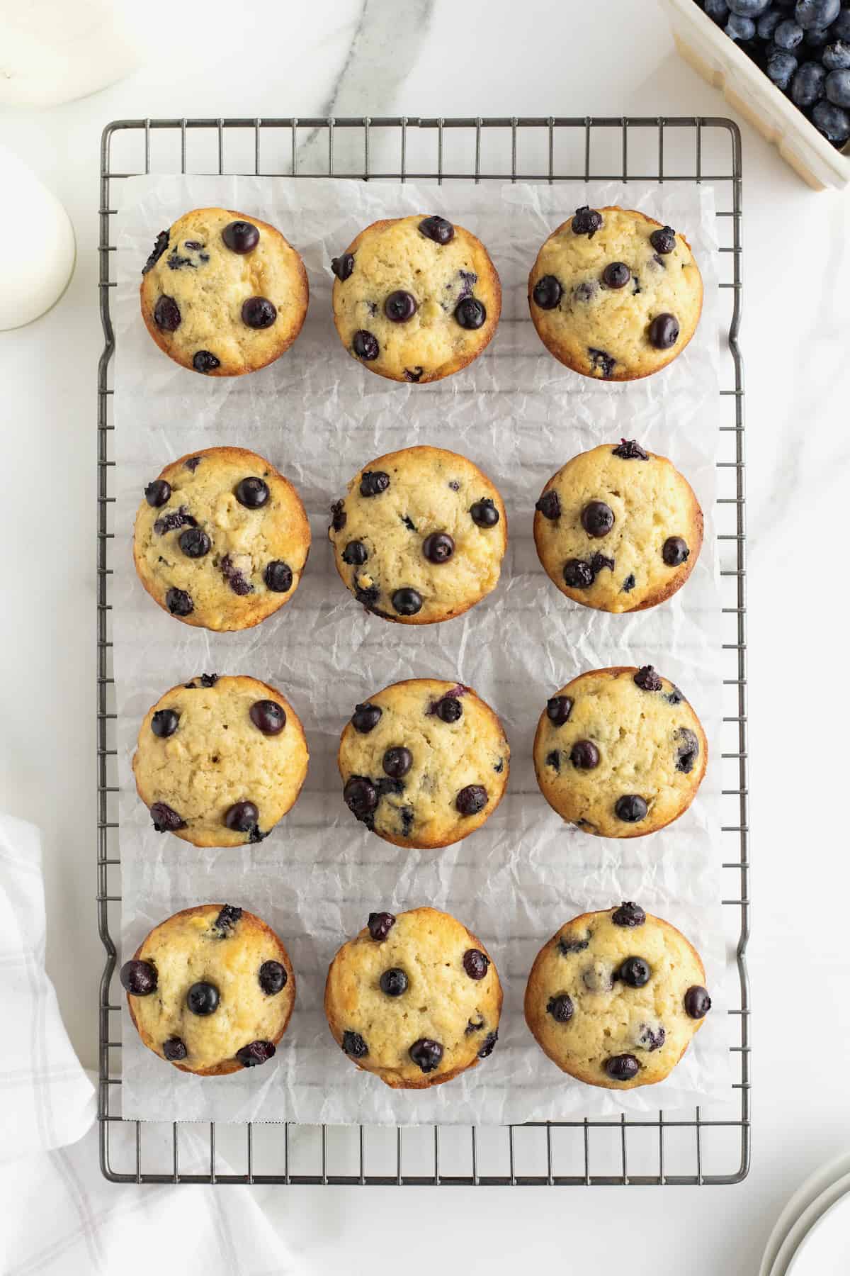 Banana Blueberry Muffins by The BakerMama