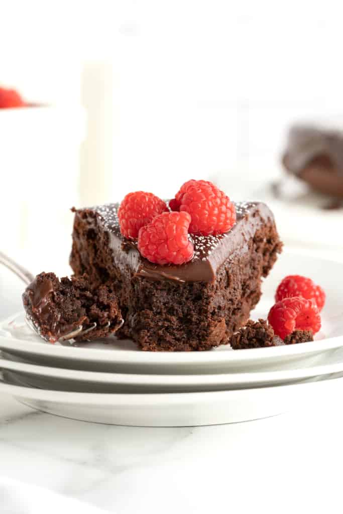 Flourless Chocolate Cake with Chocolate Ganache The BakerMama
