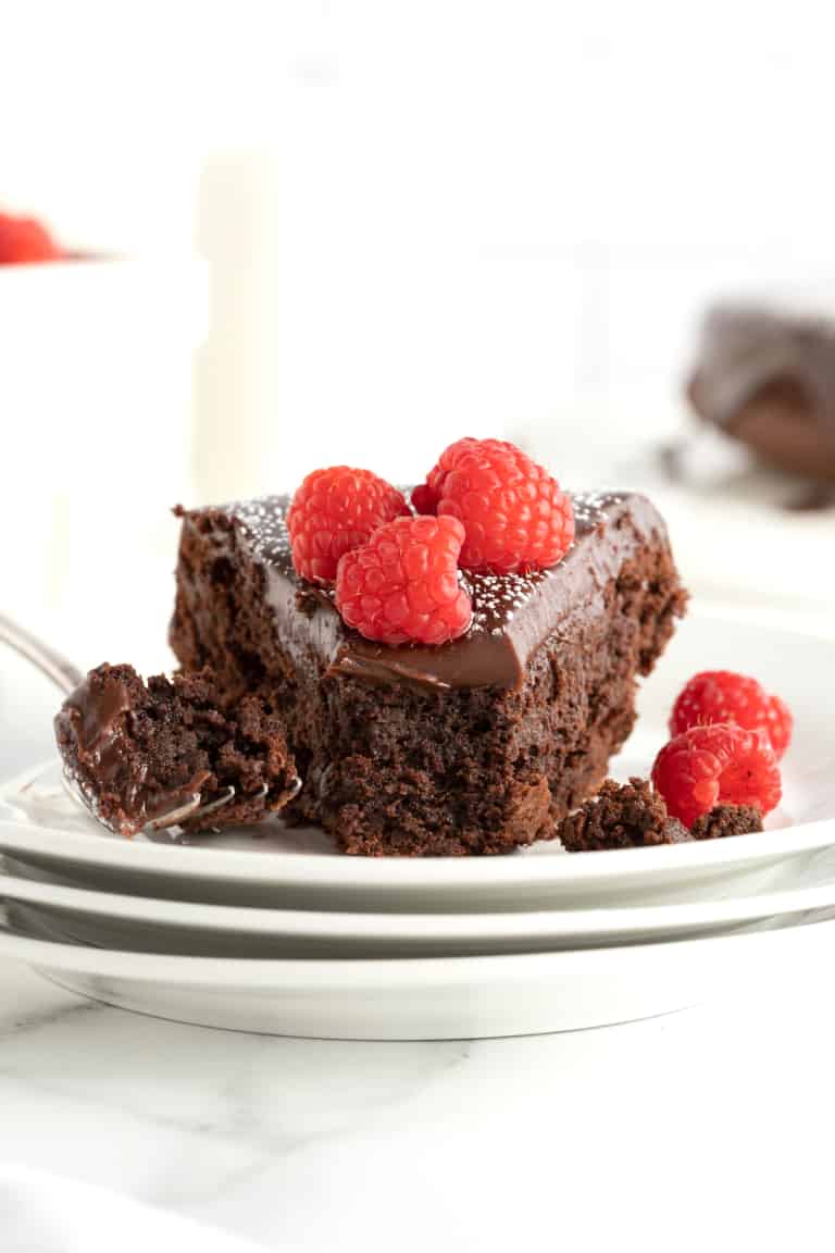 Flourless Chocolate Cake with Chocolate Ganache The BakerMama