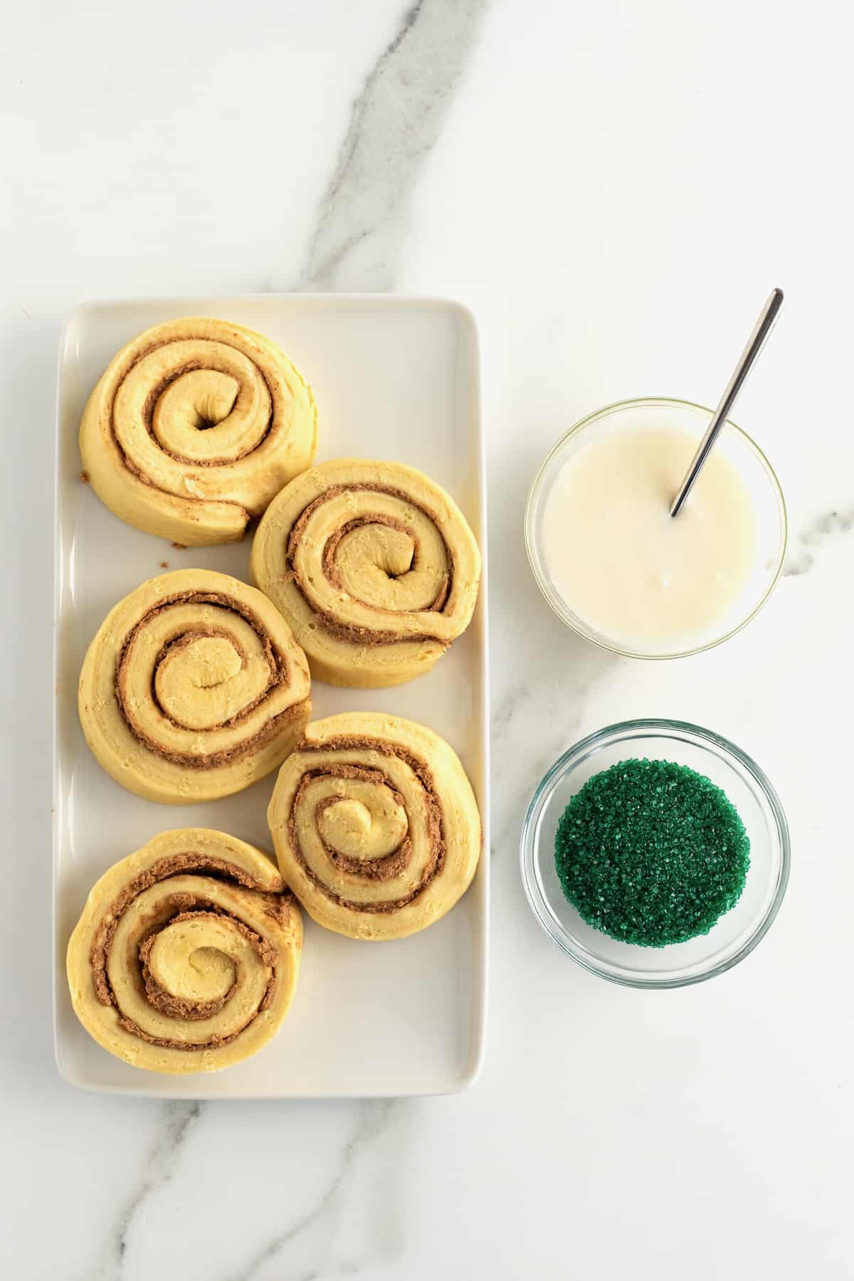 St. Patrick's Day Cinnamon Rolls by The BakerMama