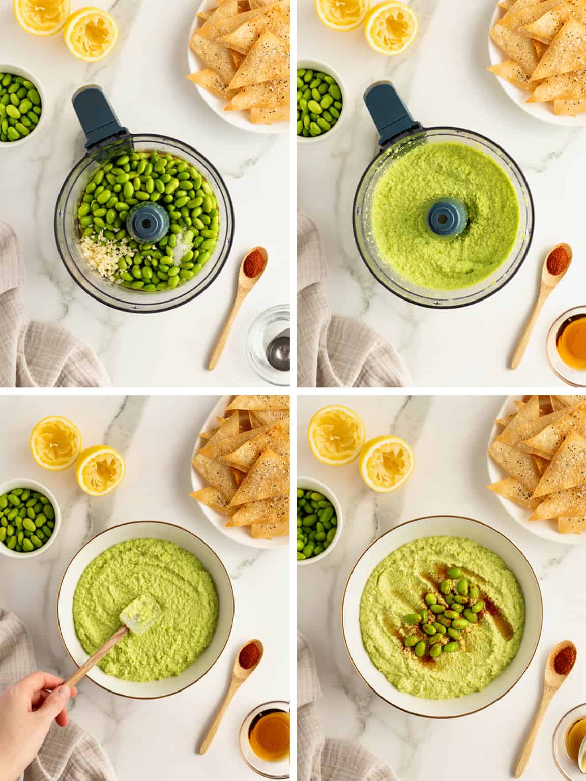Creamy Edamame Hummus Dip The BakerMama
