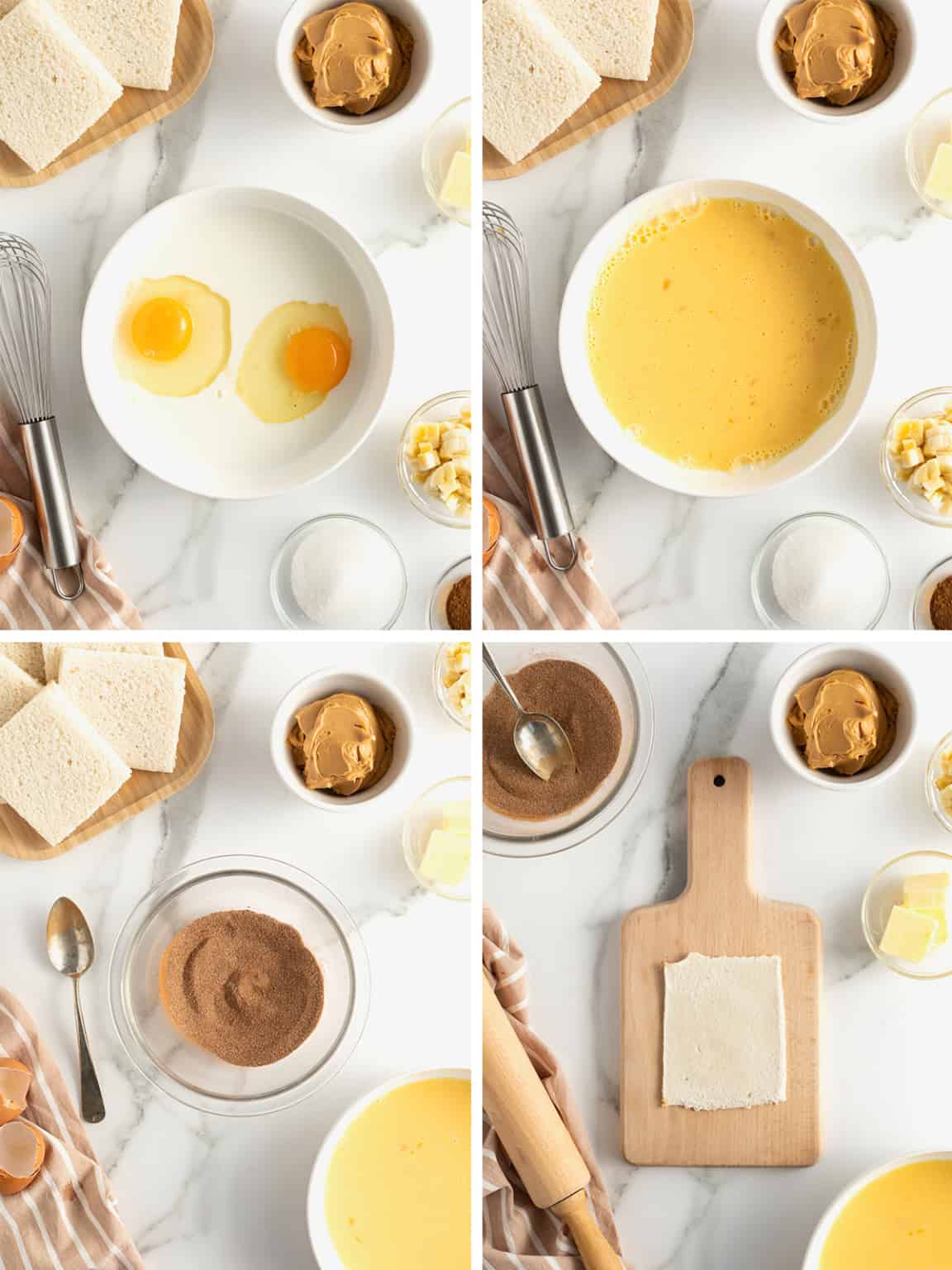 Peanut Butter Banana French Toast Roll Ups The BakerMama