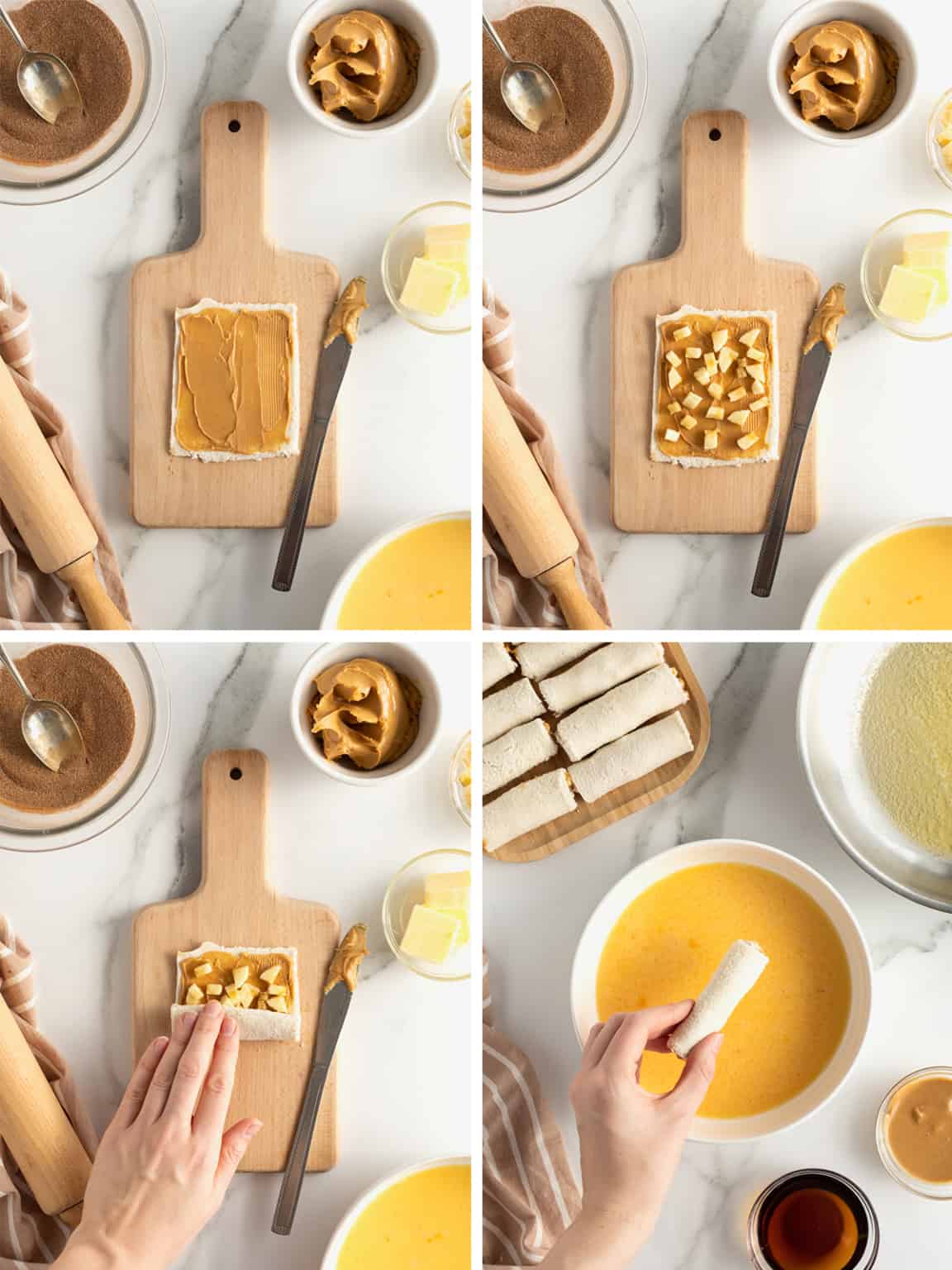 Peanut Butter Banana French Toast Roll Ups The BakerMama