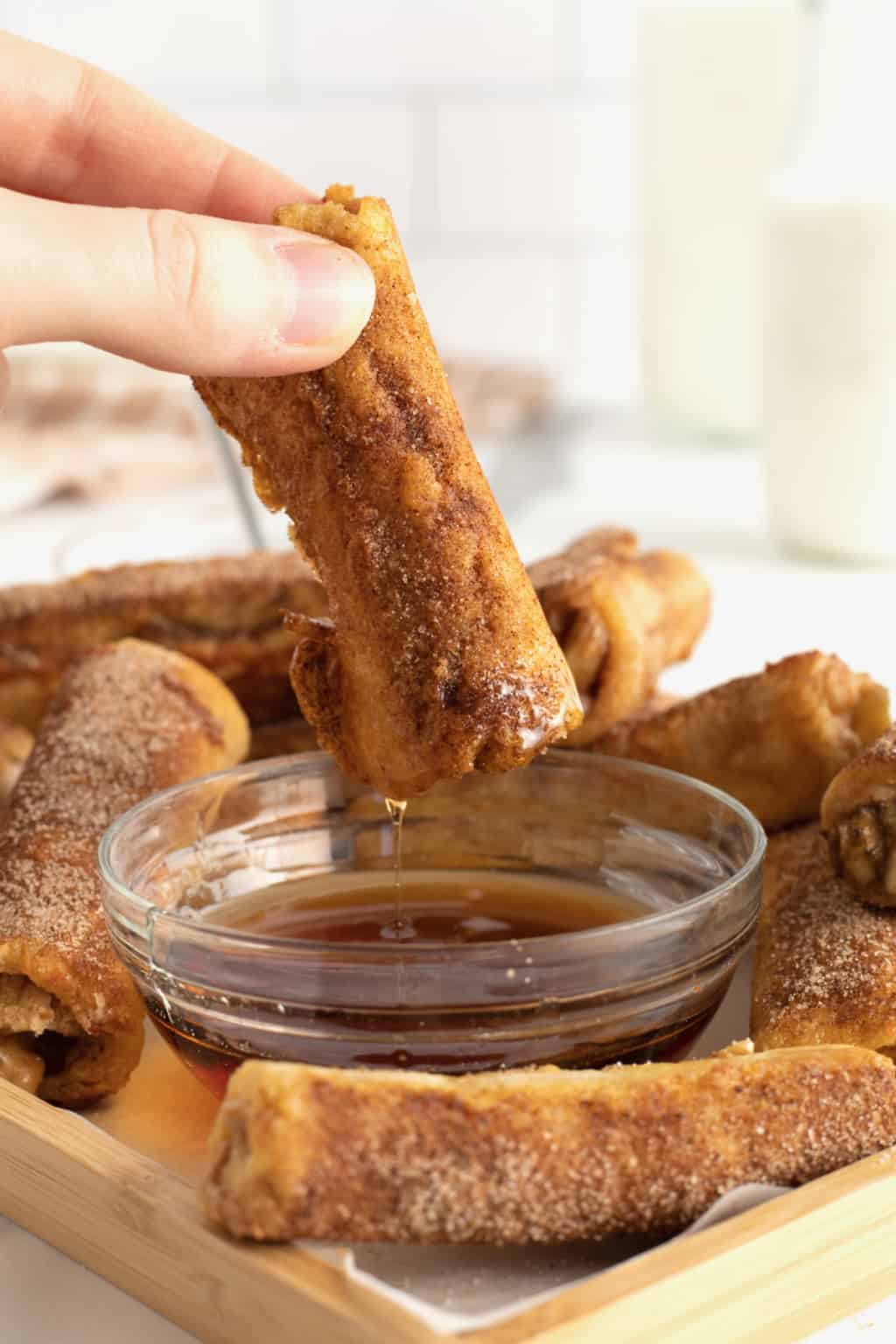 Peanut Butter Banana French Toast Roll Ups The BakerMama