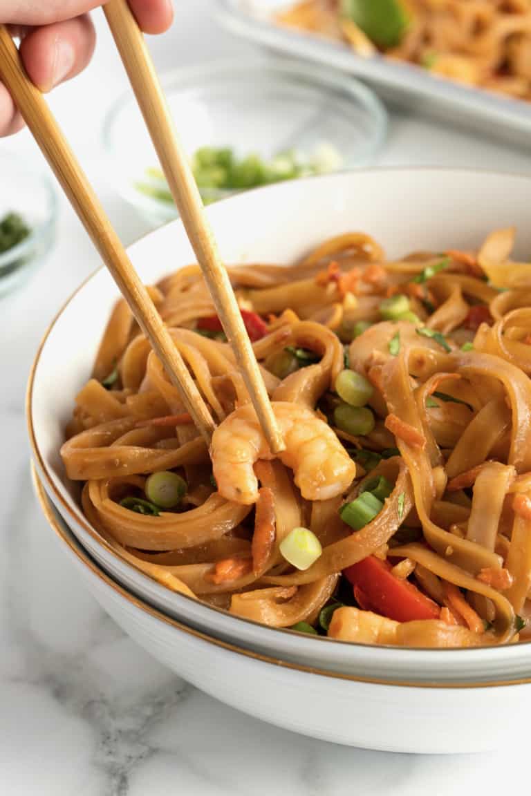 Sheet Pan Shrimp Pad Thai The BakerMama