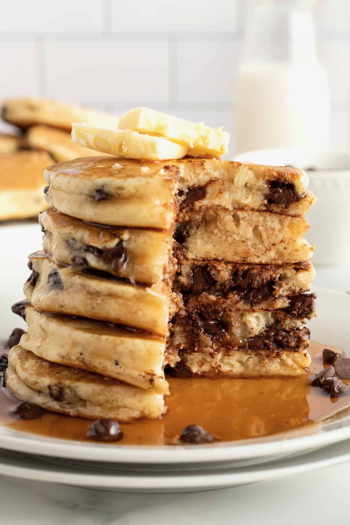 Chocolate Chip Pancakes by The BakerMama