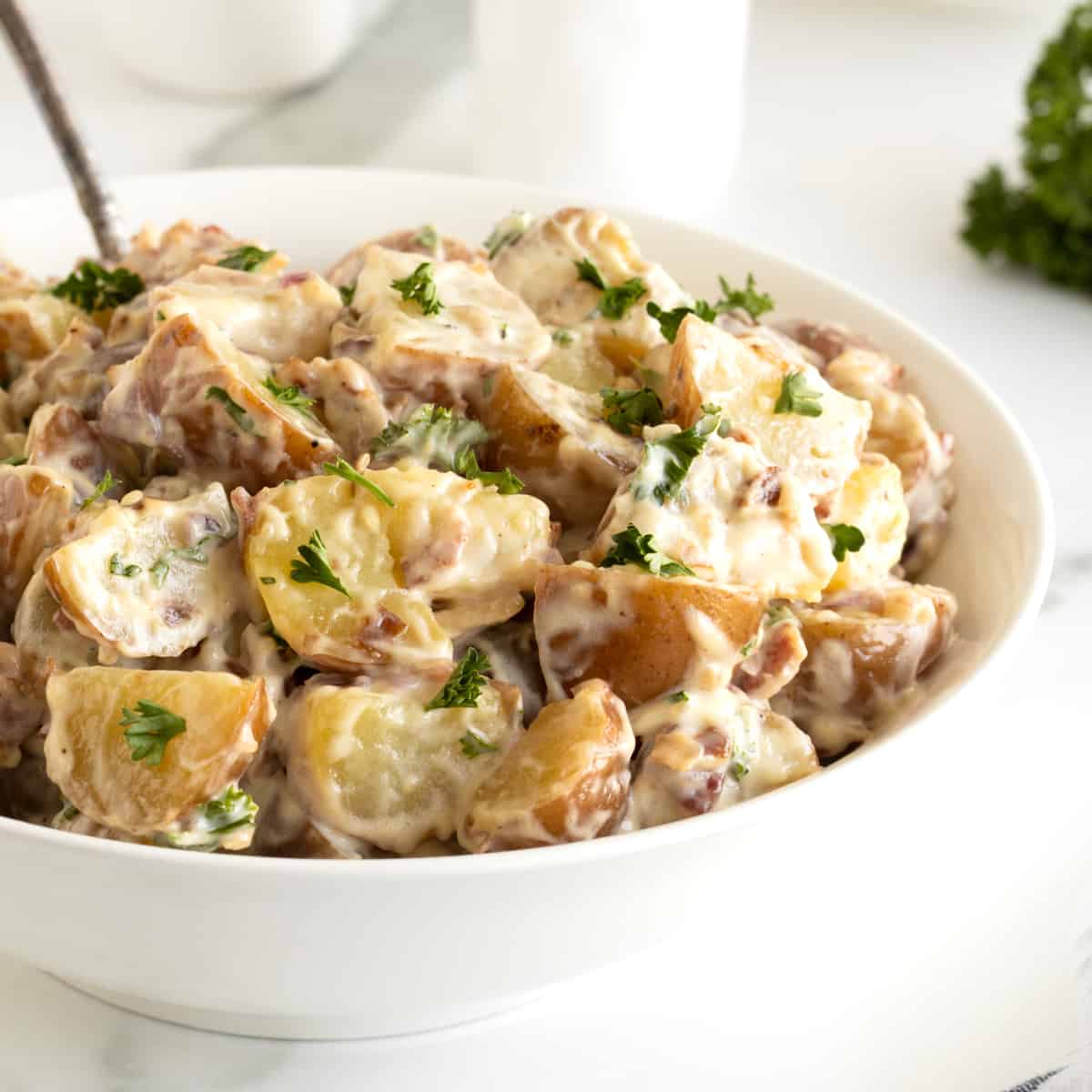 Potato Salad with Baby Red Potatoes - The BakerMama