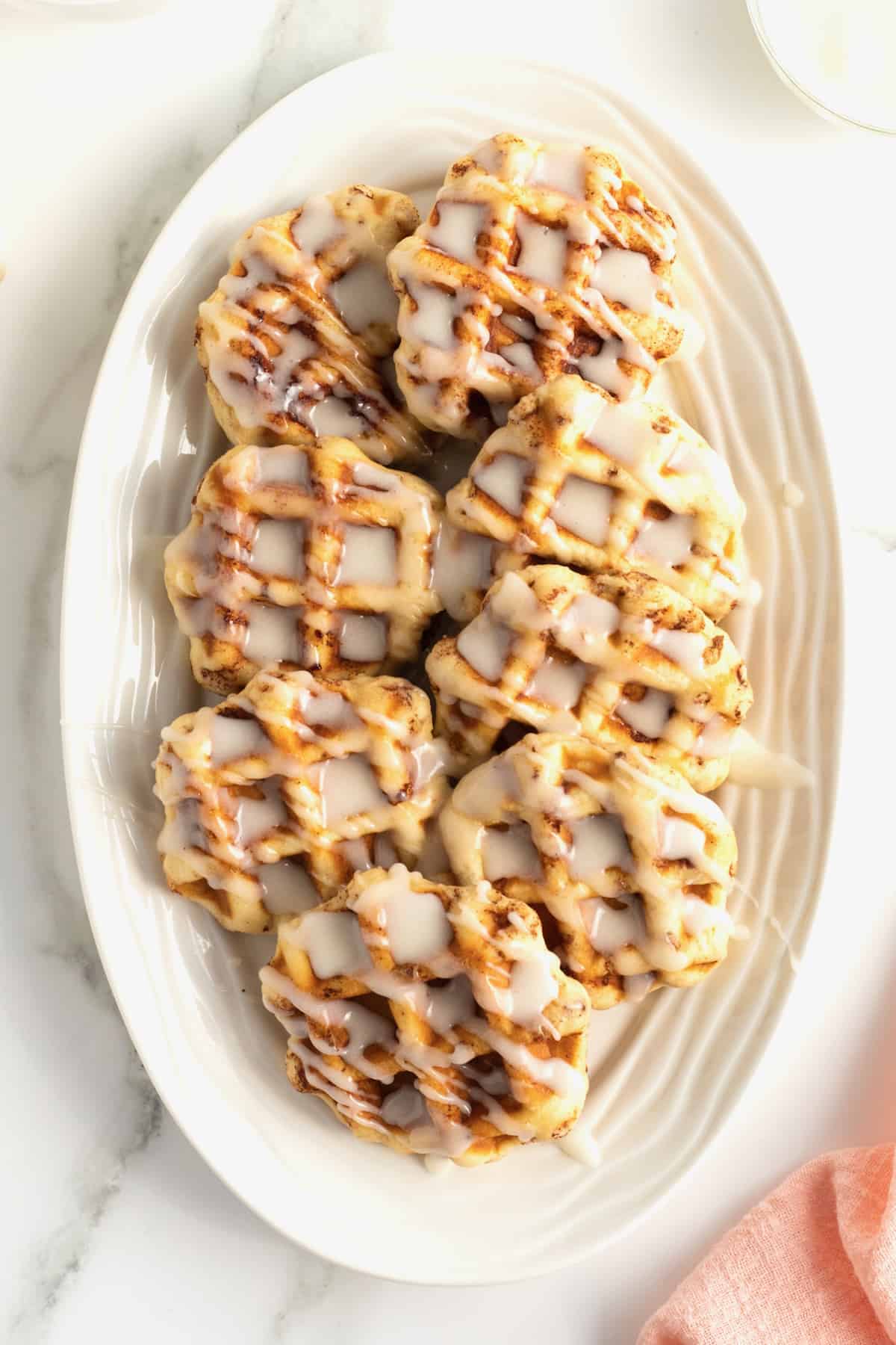 Cinnamon Roll Waffles by The BakerMama