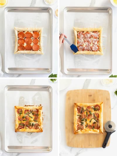 Stuffed Crust Tortilla Pizza - The BakerMama