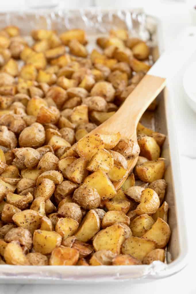 Oven Roasted Crispy Potatoes - The BakerMama