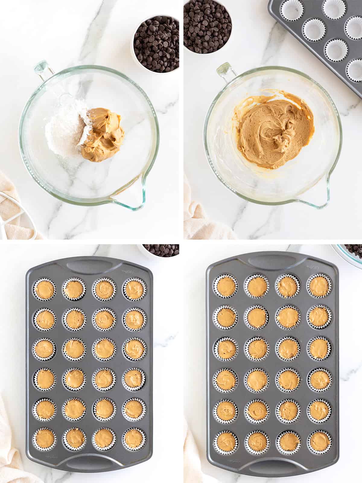 Steps to make Peanut Butter Cups.