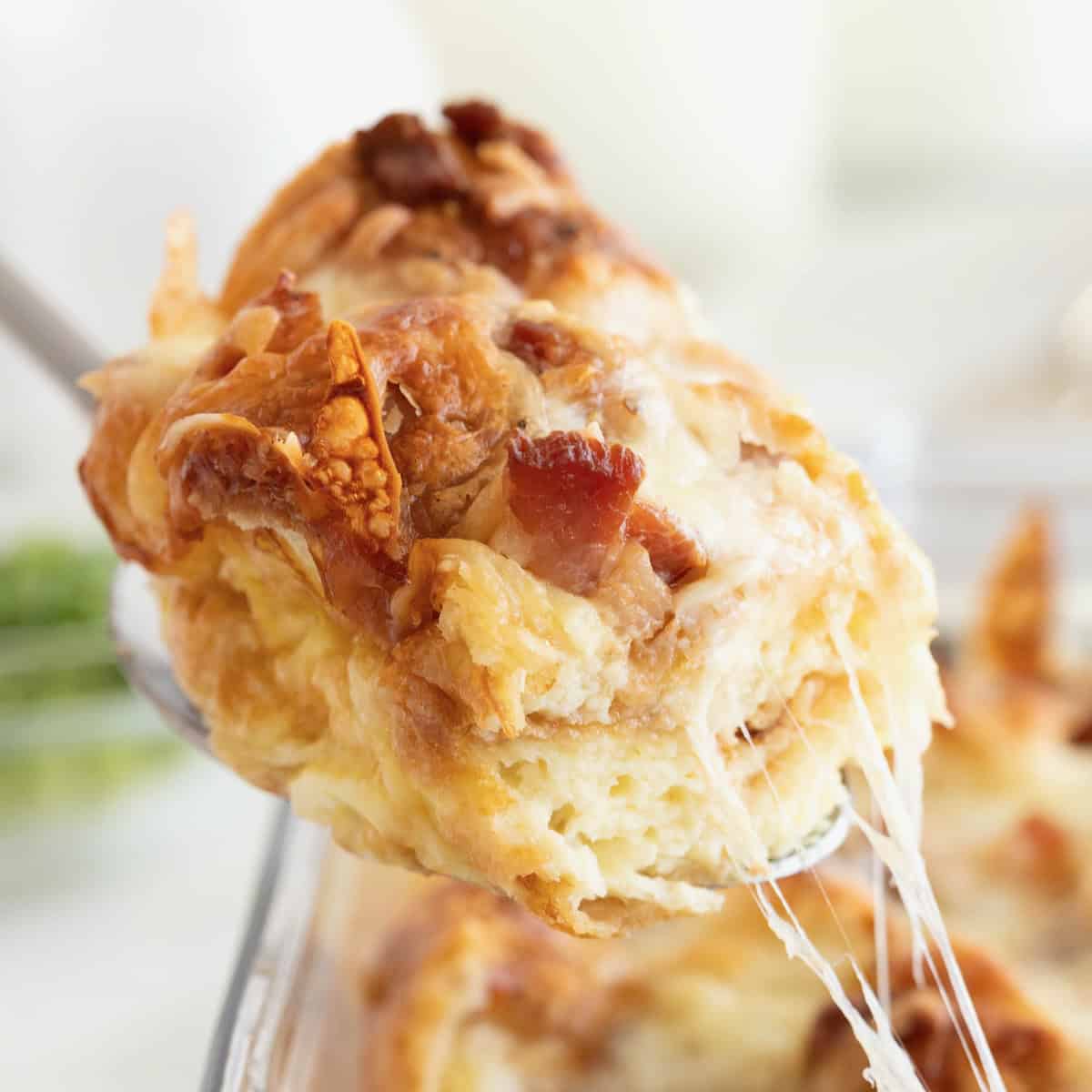 Croissant Breakfast Casserole - The BakerMama